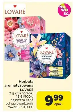 Carrefour Herbata aromatyzowana LOVARE różne rodzaje oferta