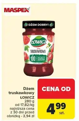 Carrefour Dżem truskawkowy ŁOWICZ oferta