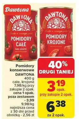 Carrefour Pomidory w puszce DAWTONA krojone oferta