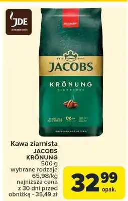 Carrefour Market Kawa ziarnista JACOBS KRÖNUNG 500g oferta