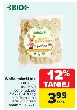 Carrefour Wafle, talarki bio BIOJEJE różne rodzaje oferta