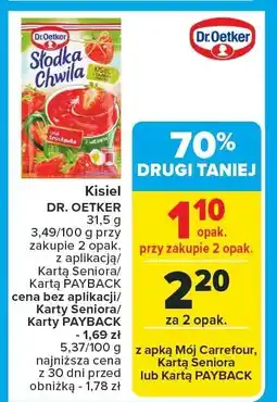 Carrefour Market Kisiel DR. OETKER różne rodzaje oferta