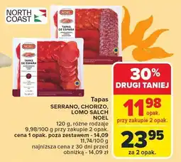Carrefour Market Wędlina Tapas Serrano, Chorizo, Lomo Salch Noel różne rodzaje oferta