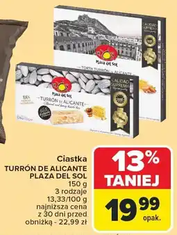 Carrefour Market Ciastka Turron De Alicante Plaza Del Sol różne rodzaje oferta