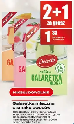 Supeco Galaretka mleczna o smaku owoców Delecja oferta