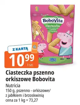 E.Leclerc Ciasteczka pszenno-orkiszowe z jabłkiem i brzoskwinią peppa Bobovita oferta