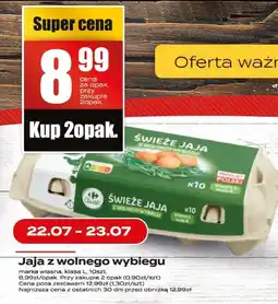 Supeco Jajka z wolnego wybiegu Świeże jaja oferta