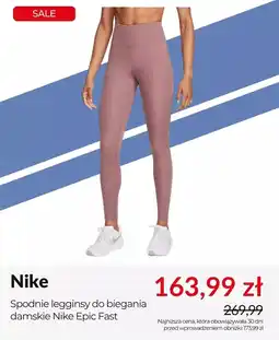 Intersport Spodnie legginsy do biegania damskie Nike Epic Fast oferta