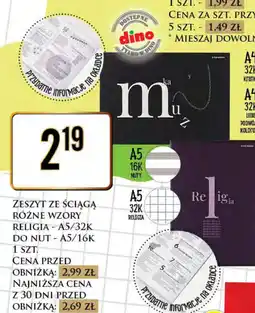 Dino Zeszyt do nut a5/16 k oferta
