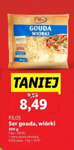 Lidl Ser gouda wiórki Pilos oferta