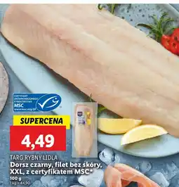 Lidl Dorsz czarny filet bez skóry XXL Targ Rybny Lidla oferta