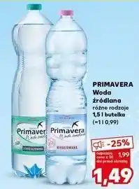 Kaufland Woda lekko gazowana Primavera oferta