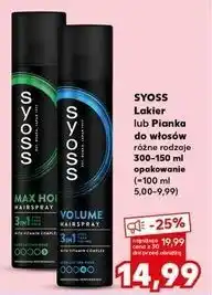 Kaufland Pianka do włosów Syoss Max Hold oferta