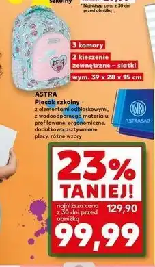 Kaufland Plecak szkolny 3-komorowy Astra oferta
