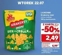 Kaufland Krakersy ser i cebula Lajkonik Mini oferta