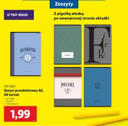 Lidl TOP 2000 Zeszyt przedmiotowy A5 oferta