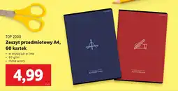 Lidl TOP 2000 Zeszyt przedmiotowy A4 oferta