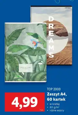 Lidl TOP 2000 Zeszyt A4 oferta