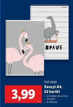 Lidl TOP 2000 Zeszyt A4 oferta