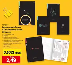 Lidl TOP 2000 Zeszyt przedmiotowy A5 z uszlachetnieniem oferta