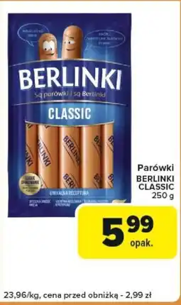 Carrefour Express Parówki BERLINKI CLASSIC oferta