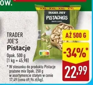 ALDI Pistacje Trader Joe's oferta