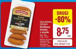 ALDI Kiełbasa Wedliniarnia Premium Śląska z szynki oferta