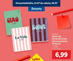 Lidl Interdruk Zeszyt A5, kołonotatnik oferta