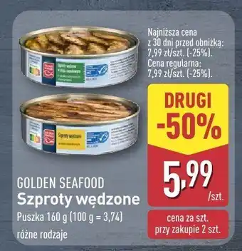 ALDI Szproty wędzone Golden Seafood oferta