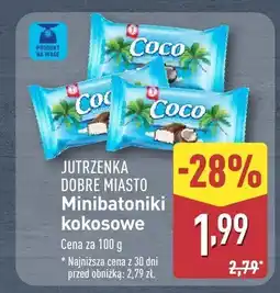 ALDI Minibatorniki kokosowe Jutrzenka Dobre Miasto oferta