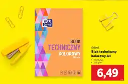 Lidl Oxford Blok techniczny kolorowy A4 oferta
