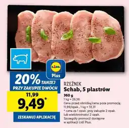 Lidl Rzeźnik Schab, 5 plastrów oferta
