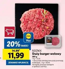 Lidl Duży burger wołowy oferta