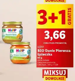 Lidl HIPP BIO danie Pierwsza Łyżeczka oferta
