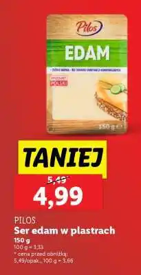 Lidl Pilos Ser edam w plastrach oferta