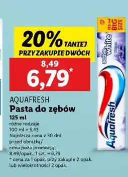 Lidl AQUAFRESH Pasta do zębów oferta