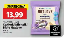 Lidl ALLNUTRITION Cukierki Michałki Białe Nutlove oferta