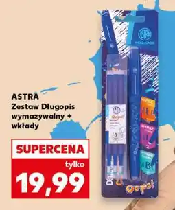 Kaufland ASTRA Zestaw Długopis wymazywalny + wkłady oferta