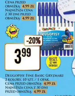 Dino DŁUGOPISY Fine Basic Gryzmaki oferta