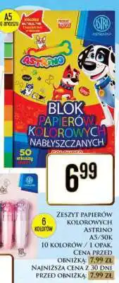 Dino ZESZYT PAPIERÓW KOLOROWYCH ASTRINO A5/50K oferta