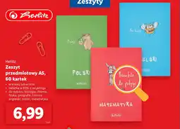 Lidl Herlitz Zeszyt przedmiotowy A5 oferta
