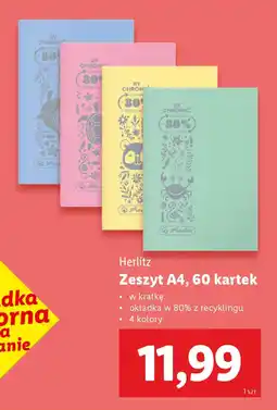 Lidl Herlitz Zeszyt A4 oferta
