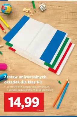 Lidl Zestaw uniwersalnych okładek dla klas 1-3 oferta