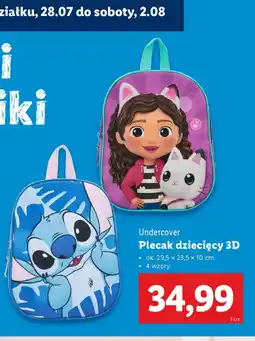 Lidl Undercover Plecak dziecięcy 3D oferta