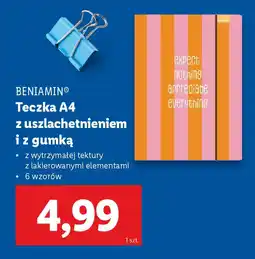 Lidl ΒΕΝΙΑΜΙΝΟ Teczka A4 z uszlachetnieniem i z gumką oferta
