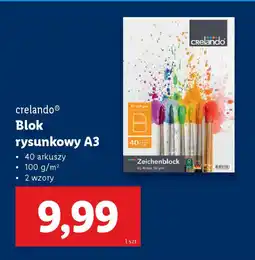 Lidl Crelando Blok rysunkowy A3 oferta