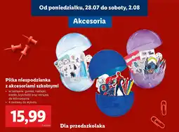Lidl Piłka niespodzianka z akcesoriami szkolnymi oferta
