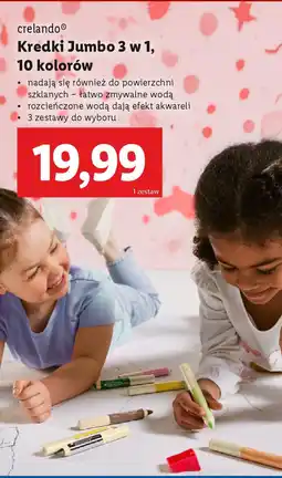 Lidl Crelando Kredki Jumbo 3 w 1 oferta