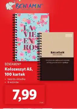Lidl BENIAMIN Kołozeszyt A5 oferta