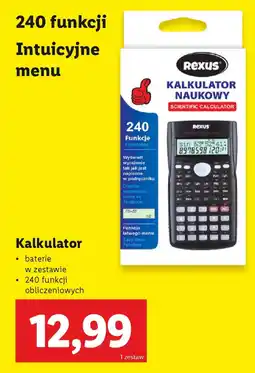 Lidl Rexus Kalkulator naukowy oferta